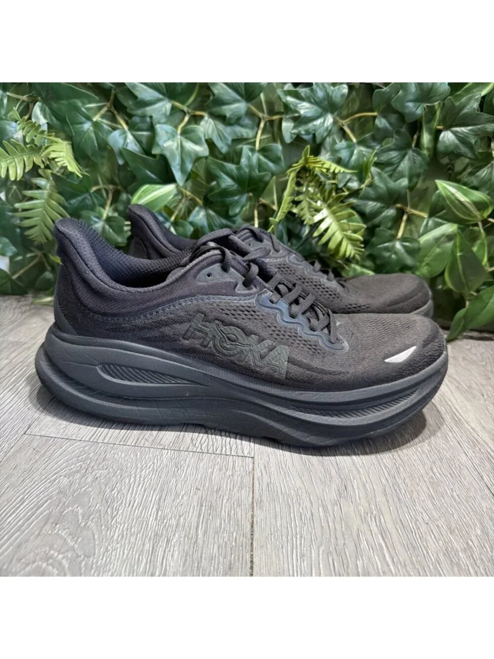 Hoka Bondi 9 Men’s Sz 11 D Black Running Shoes Max Cushion Comfort Sneaker BBLC
